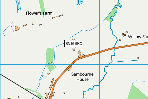 SN16 9RQ map - OS VectorMap District (Ordnance Survey)