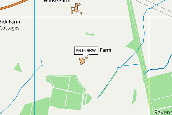 SN16 9RW map - OS VectorMap District (Ordnance Survey)