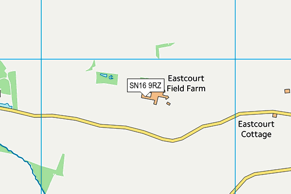 SN16 9RZ map - OS VectorMap District (Ordnance Survey)