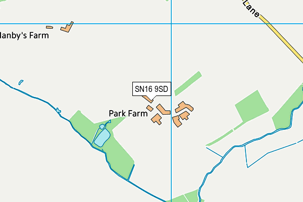 SN16 9SD map - OS VectorMap District (Ordnance Survey)