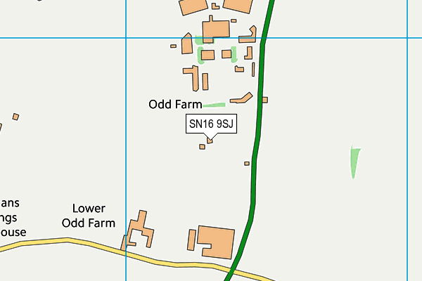 SN16 9SJ map - OS VectorMap District (Ordnance Survey)