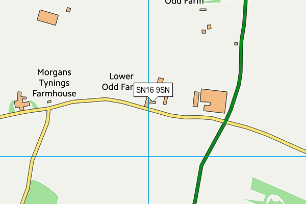 SN16 9SN map - OS VectorMap District (Ordnance Survey)