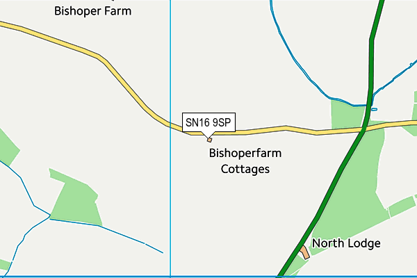 SN16 9SP map - OS VectorMap District (Ordnance Survey)