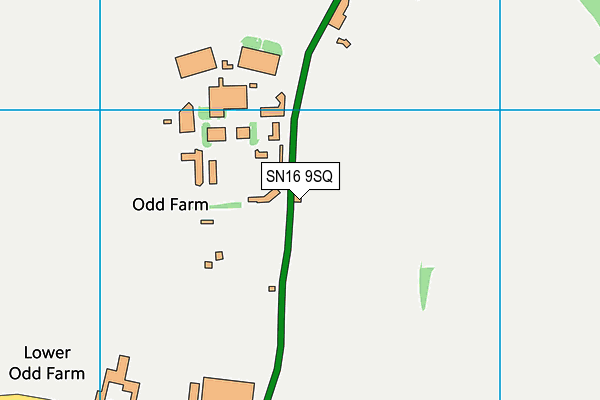 SN16 9SQ map - OS VectorMap District (Ordnance Survey)