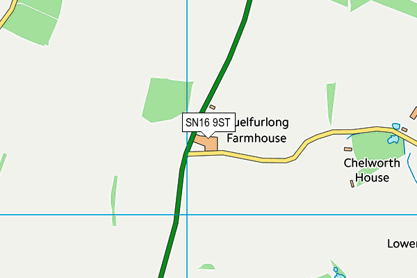 SN16 9ST map - OS VectorMap District (Ordnance Survey)