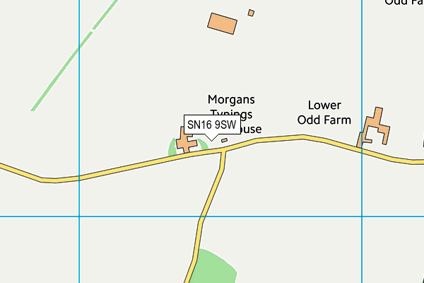 SN16 9SW map - OS VectorMap District (Ordnance Survey)