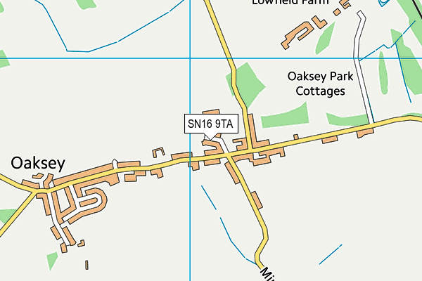 SN16 9TA map - OS VectorMap District (Ordnance Survey)