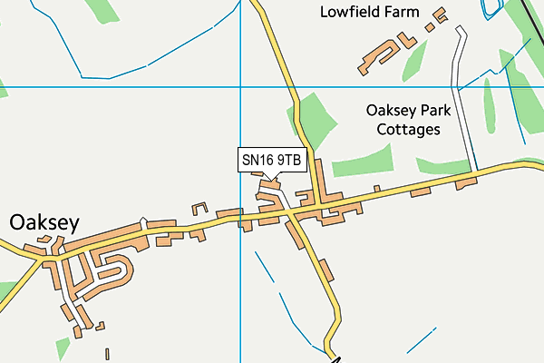 SN16 9TB map - OS VectorMap District (Ordnance Survey)