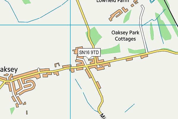 SN16 9TD map - OS VectorMap District (Ordnance Survey)