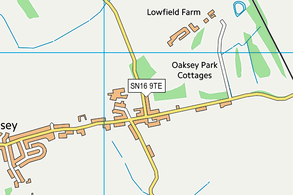 SN16 9TE map - OS VectorMap District (Ordnance Survey)