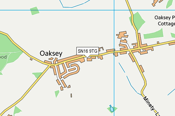 Oaksey Playing Field map (SN16 9TG) - OS VectorMap District (Ordnance Survey)