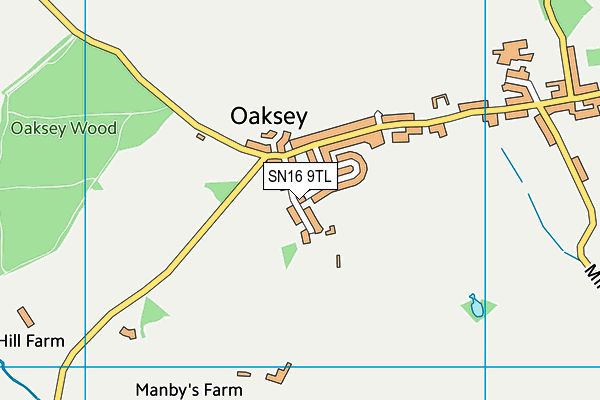 SN16 9TL map - OS VectorMap District (Ordnance Survey)