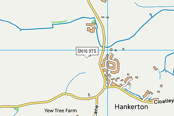 SN16 9TS map - OS VectorMap District (Ordnance Survey)