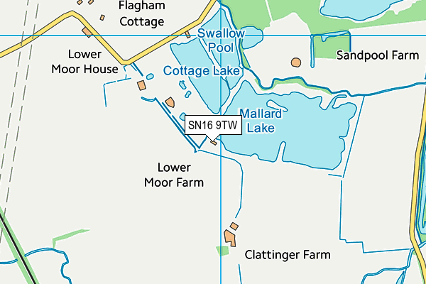SN16 9TW map - OS VectorMap District (Ordnance Survey)