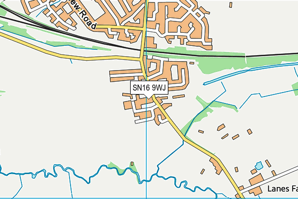 SN16 9WJ map - OS VectorMap District (Ordnance Survey)