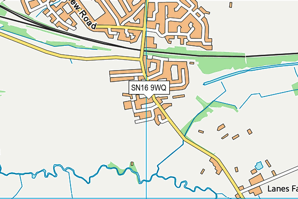 SN16 9WQ map - OS VectorMap District (Ordnance Survey)