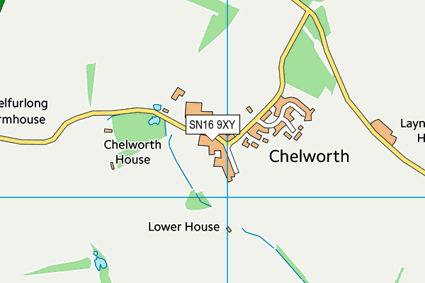SN16 9XY map - OS VectorMap District (Ordnance Survey)
