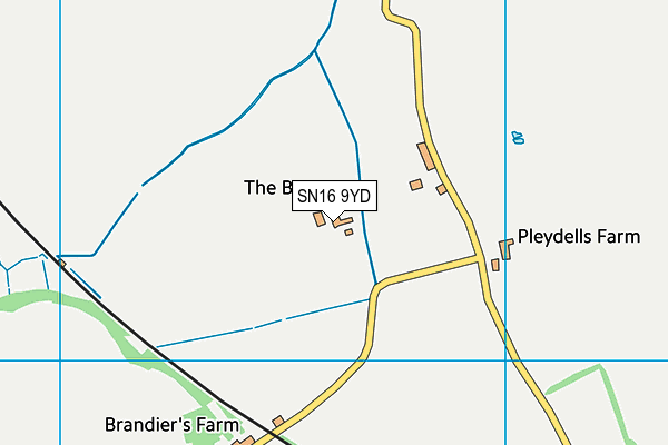 SN16 9YD map - OS VectorMap District (Ordnance Survey)