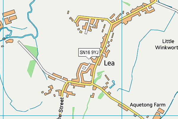 SN16 9YJ map - OS VectorMap District (Ordnance Survey)