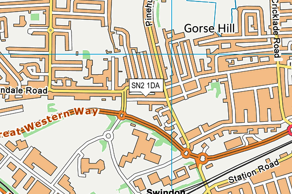 SN2 1DA map - OS VectorMap District (Ordnance Survey)
