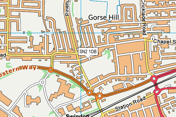 St Marks Recreation Ground (Swindon) map (SN2 1DB) - OS VectorMap District (Ordnance Survey)