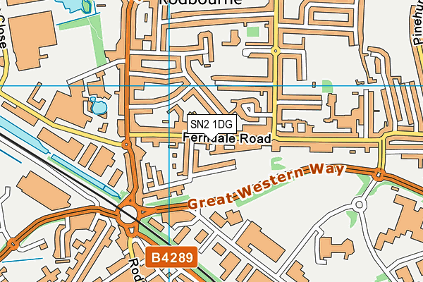 SN2 1DG map - OS VectorMap District (Ordnance Survey)