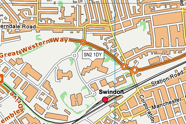 SN2 1DY map - OS VectorMap District (Ordnance Survey)