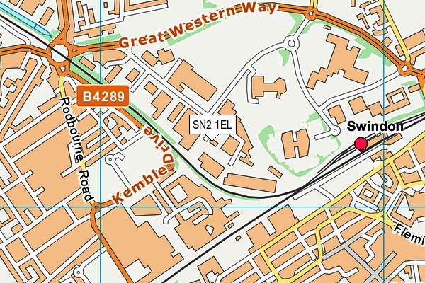 SN2 1EL map - OS VectorMap District (Ordnance Survey)