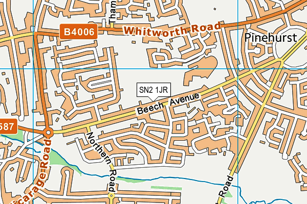Swindon Academy map (SN2 1JR) - OS VectorMap District (Ordnance Survey)