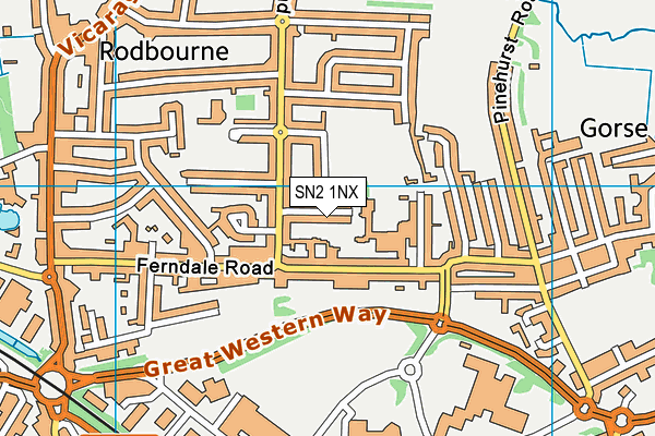 Ferndale Primary School & Nursery map (SN2 1NX) - OS VectorMap District (Ordnance Survey)
