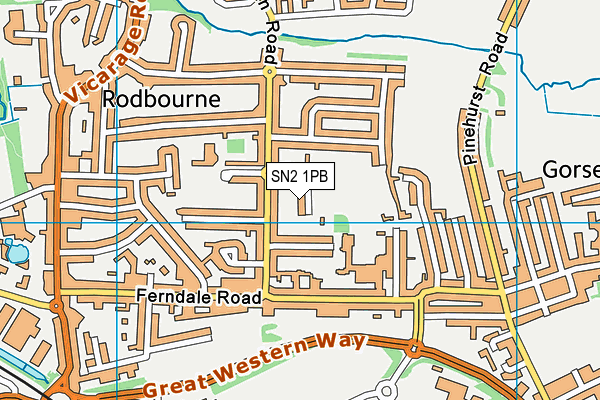 SN2 1PB map - OS VectorMap District (Ordnance Survey)