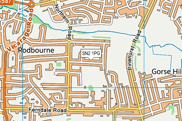 SN2 1PG map - OS VectorMap District (Ordnance Survey)