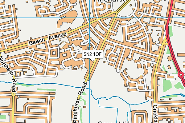 SN2 1QF map - OS VectorMap District (Ordnance Survey)