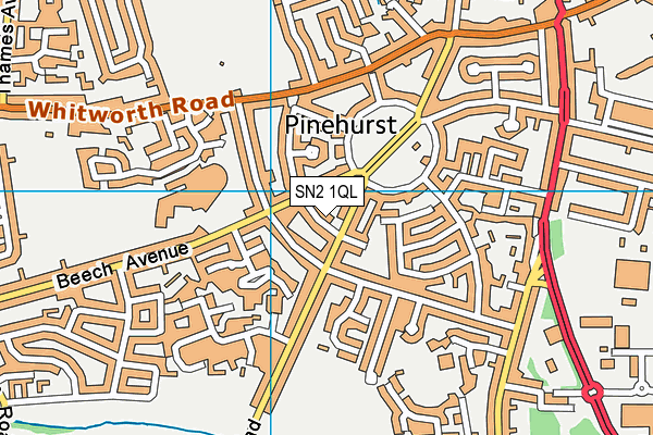 SN2 1QL map - OS VectorMap District (Ordnance Survey)