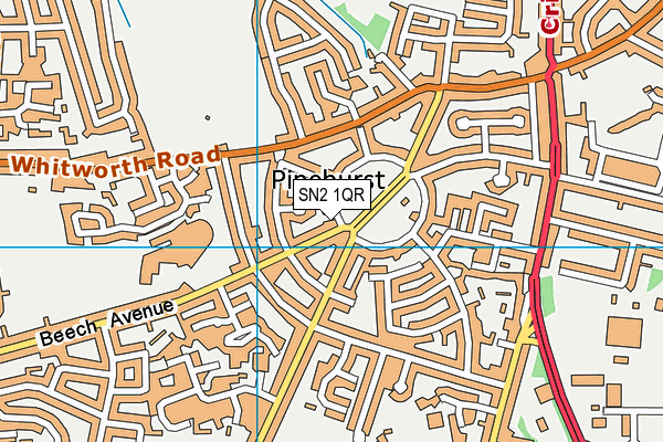 SN2 1QR map - OS VectorMap District (Ordnance Survey)