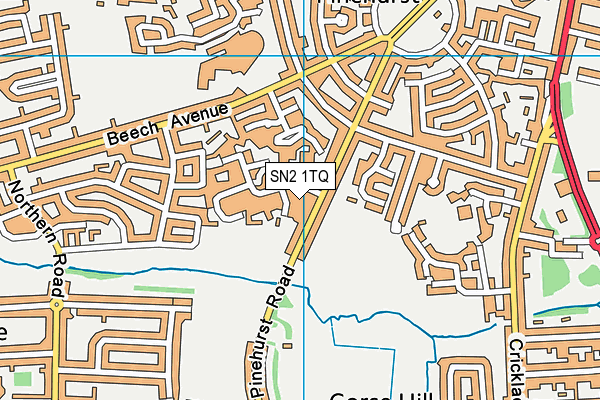 SN2 1TQ map - OS VectorMap District (Ordnance Survey)