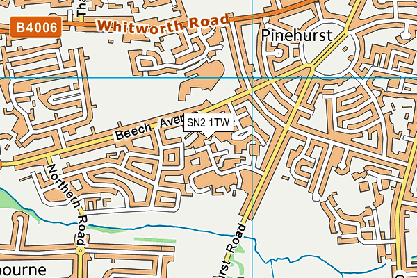 SN2 1TW map - OS VectorMap District (Ordnance Survey)