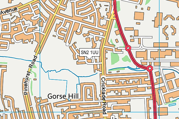 SN2 1UU map - OS VectorMap District (Ordnance Survey)