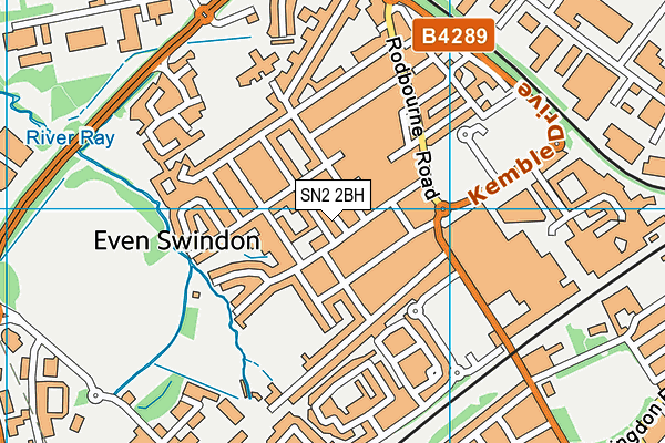 SN2 2BH map - OS VectorMap District (Ordnance Survey)