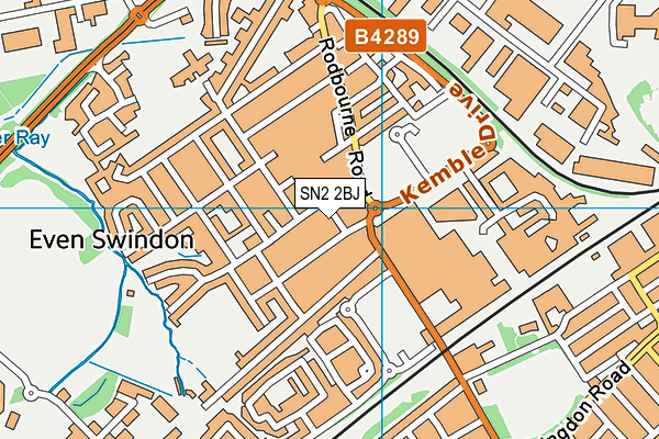 SN2 2BJ map - OS VectorMap District (Ordnance Survey)
