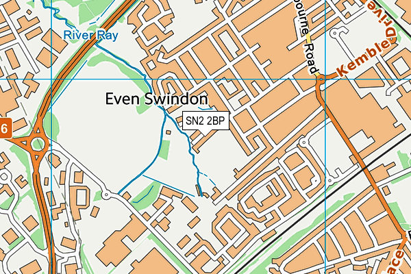 SN2 2BP map - OS VectorMap District (Ordnance Survey)