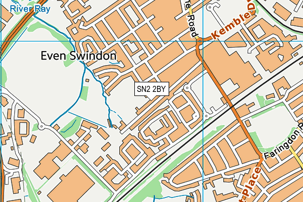 SN2 2BY map - OS VectorMap District (Ordnance Survey)
