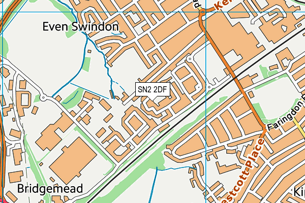 SN2 2DF map - OS VectorMap District (Ordnance Survey)