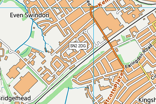 SN2 2DG map - OS VectorMap District (Ordnance Survey)