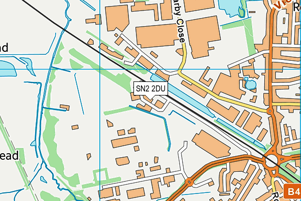 SN2 2DU map - OS VectorMap District (Ordnance Survey)