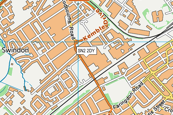 SN2 2DY map - OS VectorMap District (Ordnance Survey)