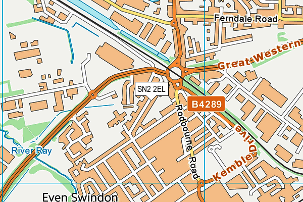 SN2 2EL map - OS VectorMap District (Ordnance Survey)