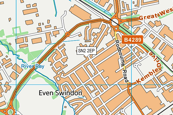 SN2 2EP map - OS VectorMap District (Ordnance Survey)