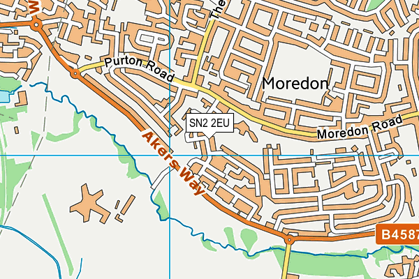 SN2 2EU map - OS VectorMap District (Ordnance Survey)