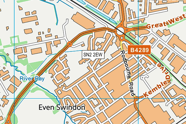 SN2 2EW map - OS VectorMap District (Ordnance Survey)